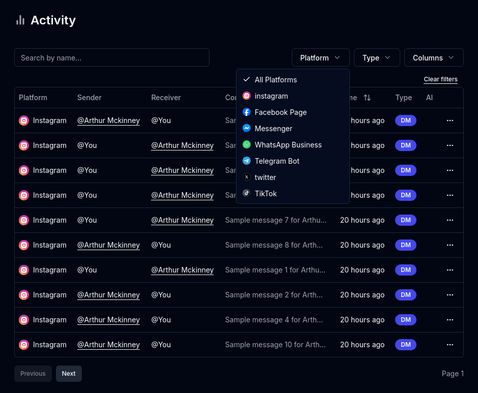 Platform-Specific Analytics