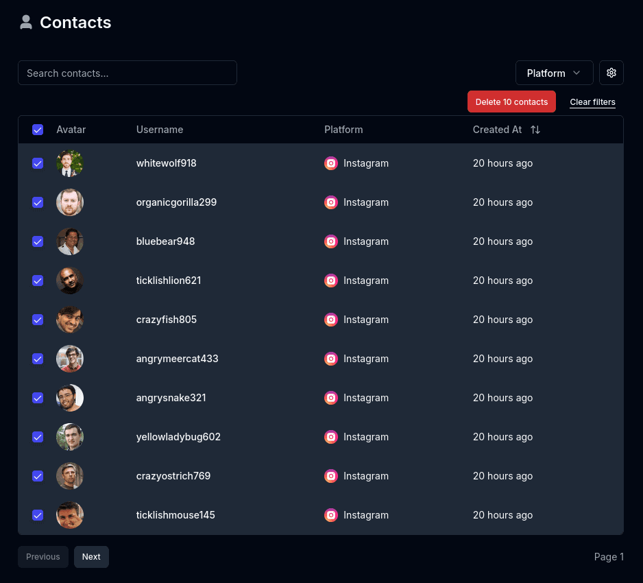 Bulk Actions and Automation